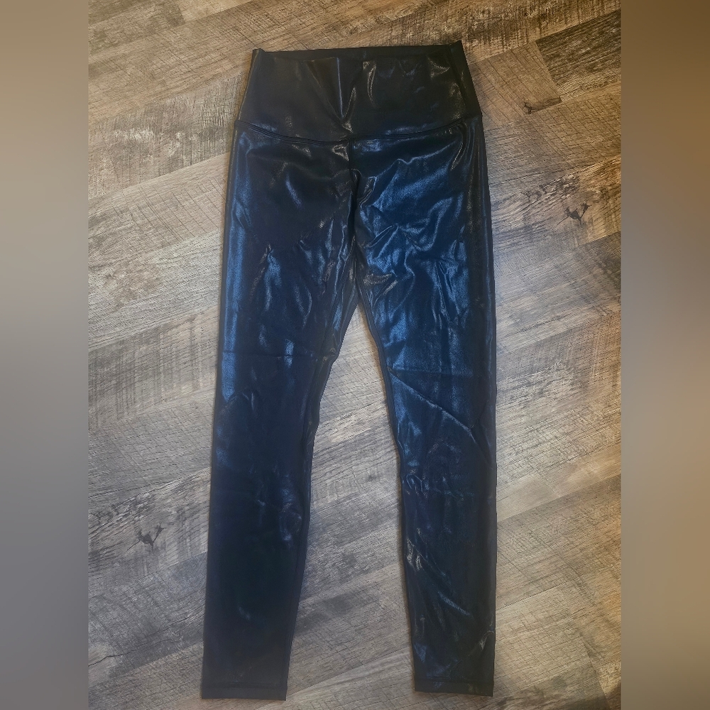 Pink Lily Metallic Leggings
